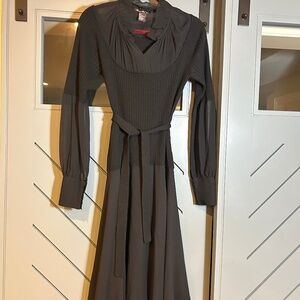 Black Sweater and Chiffon Dress